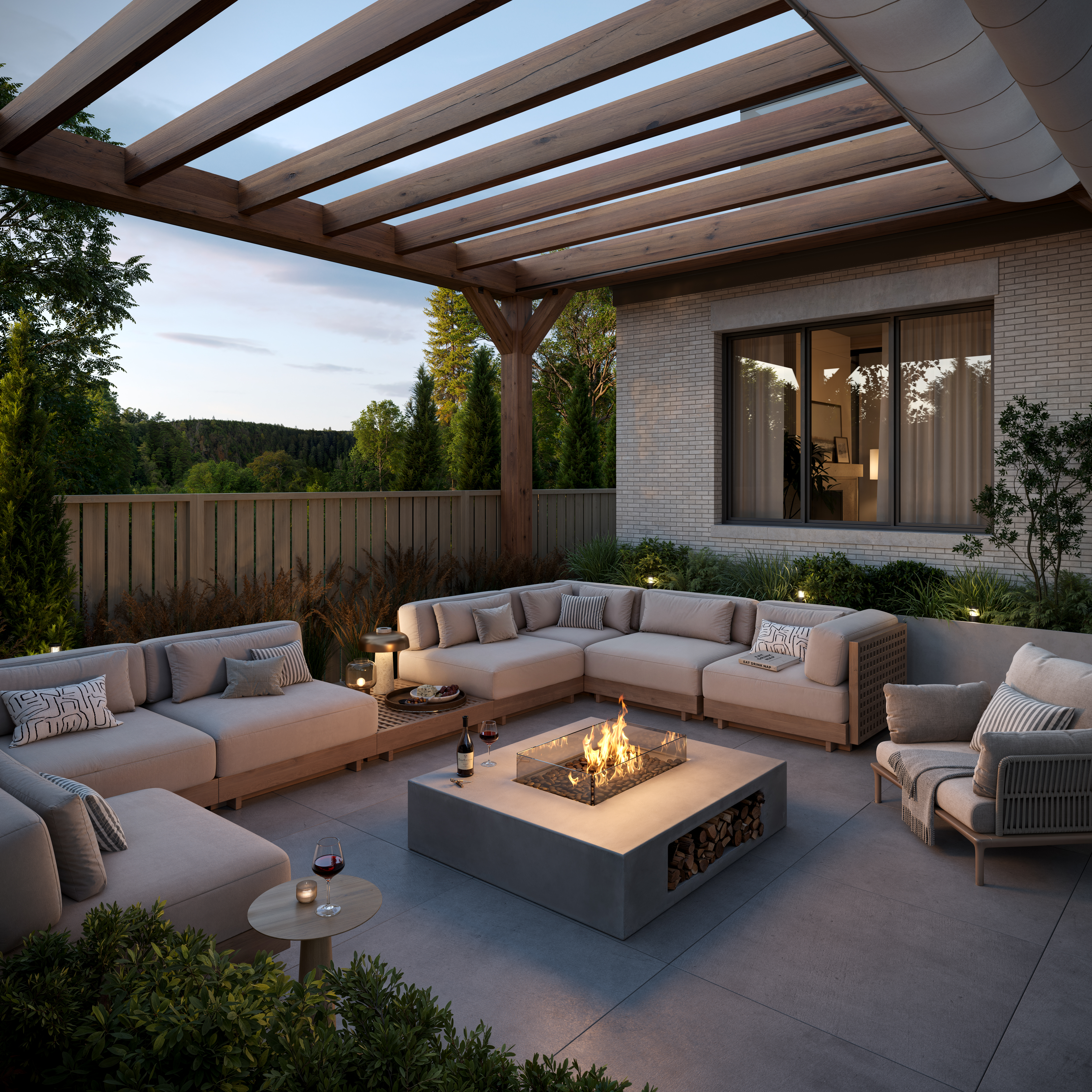 Outdoor living space new South Oakville community