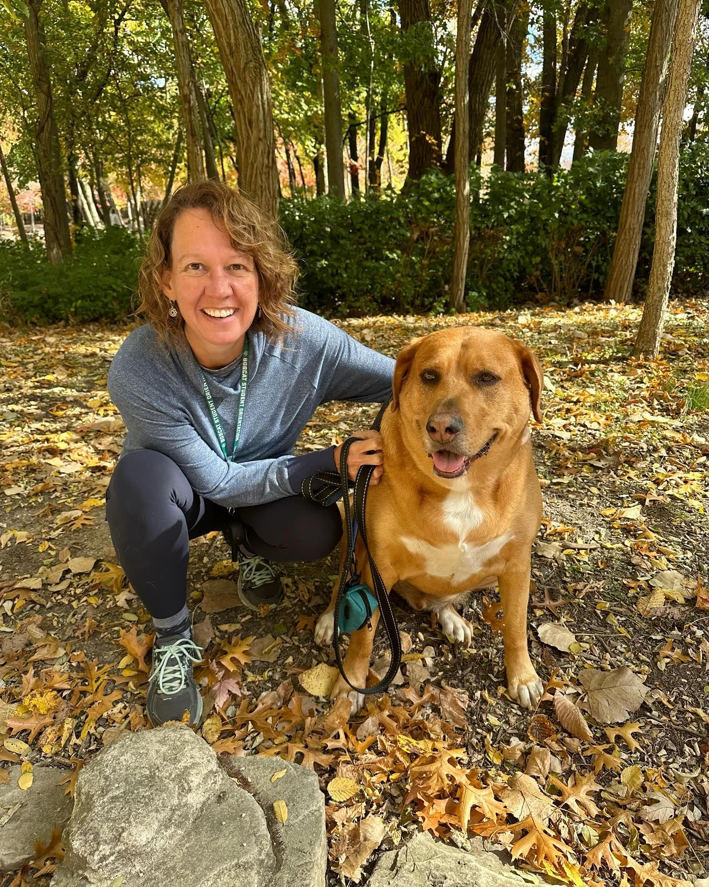 Laura and Obi-wan in the park