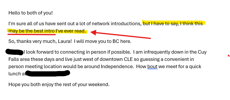 Best intro I've ever seen email 