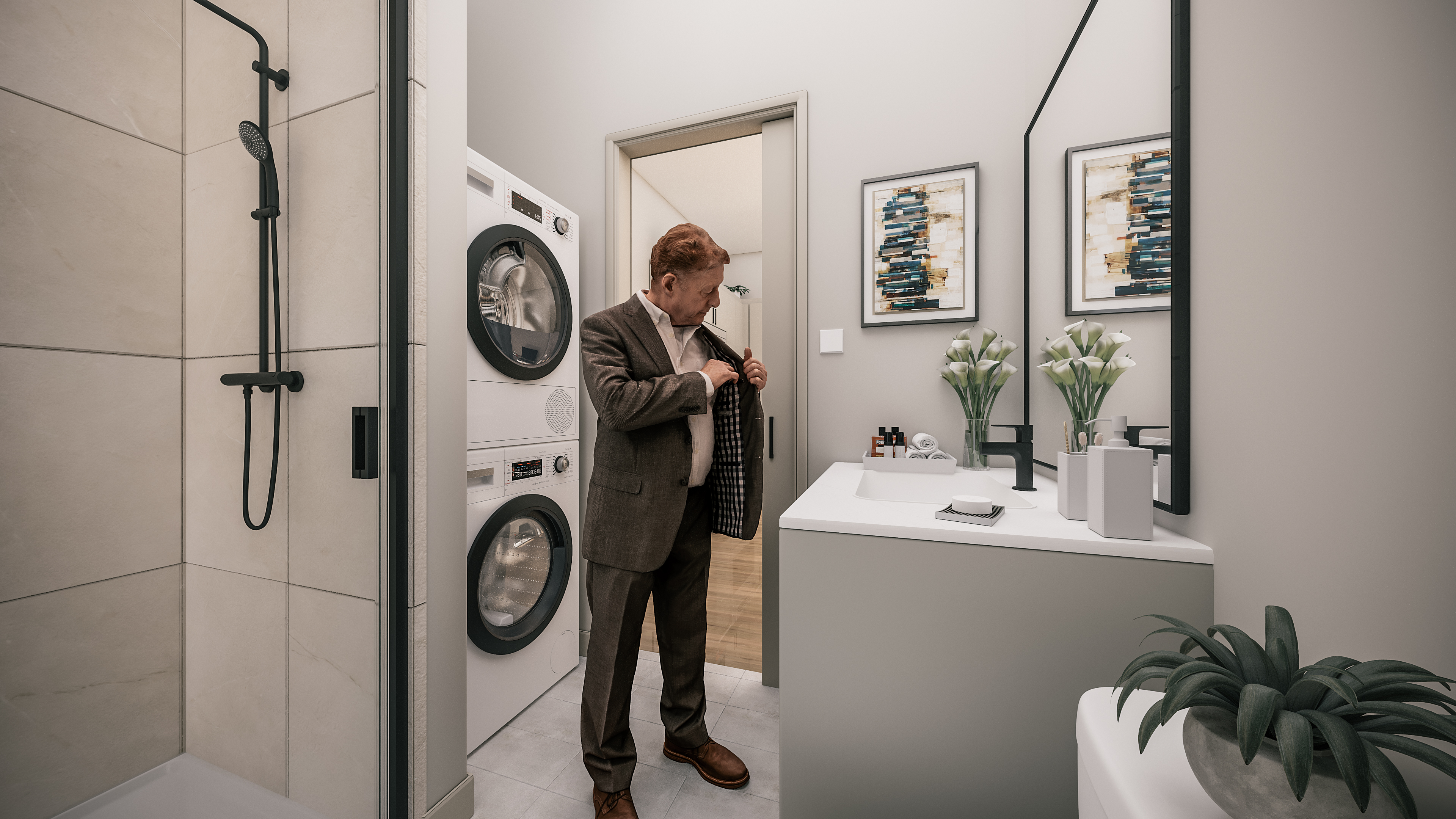 Bathroom and Laundry Concept