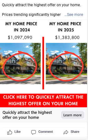 Realtor seller leads ad, version 2