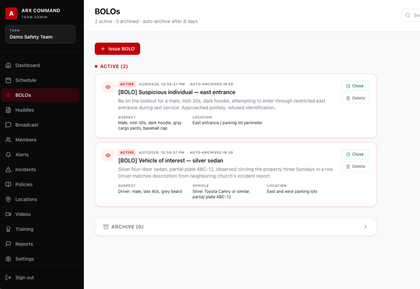 ARX Web Admin Console
