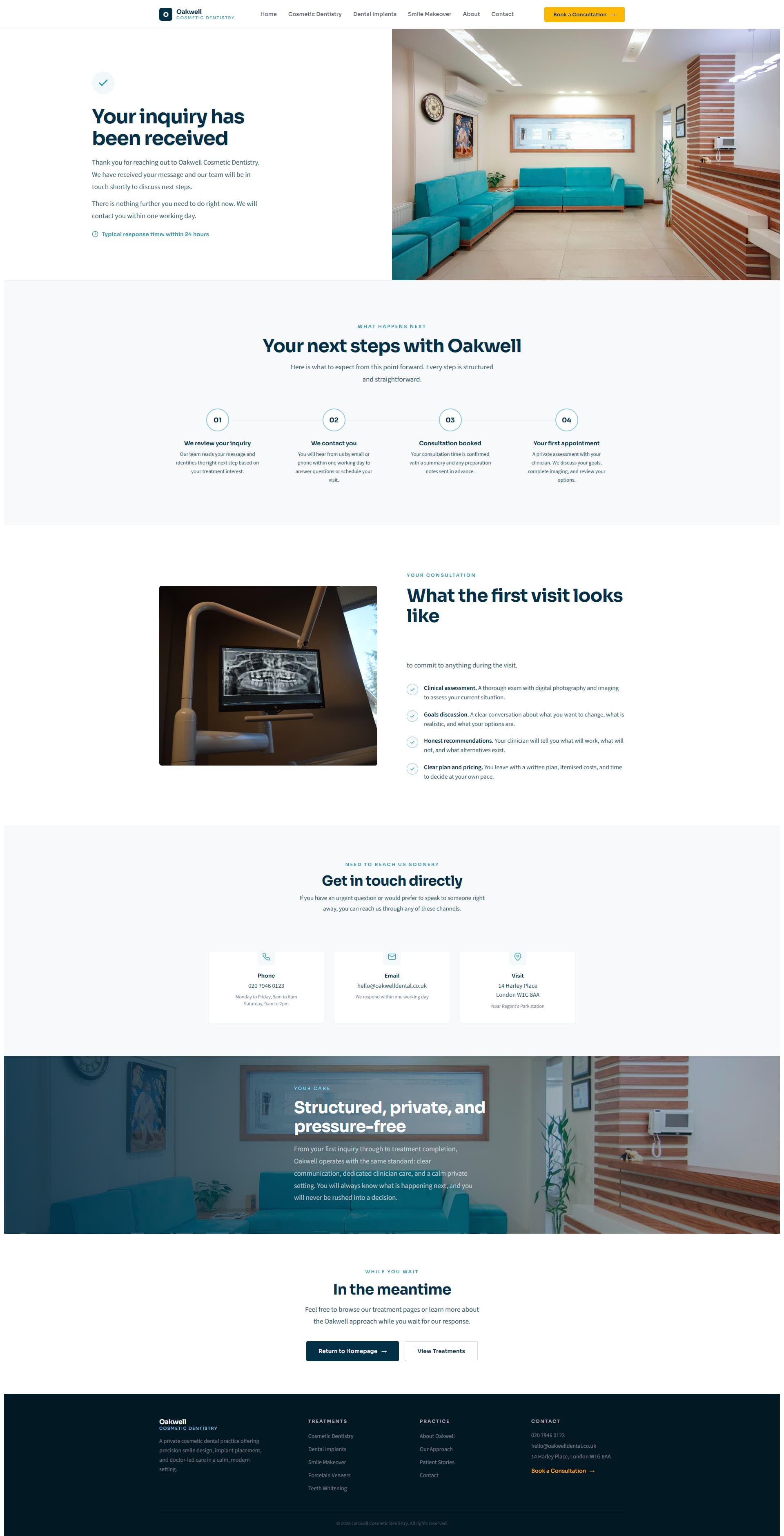 Oakwell Website Thank You Page
