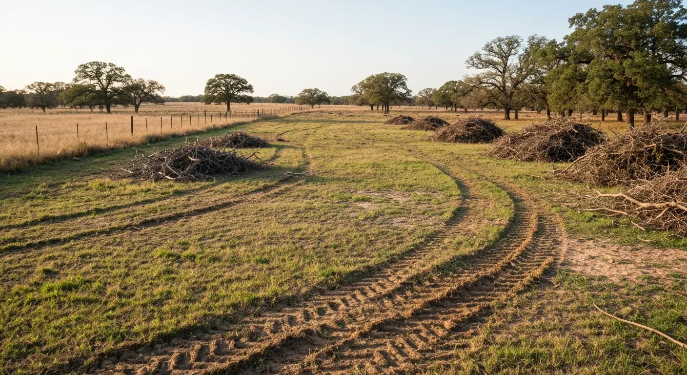Brush clearing on pasture