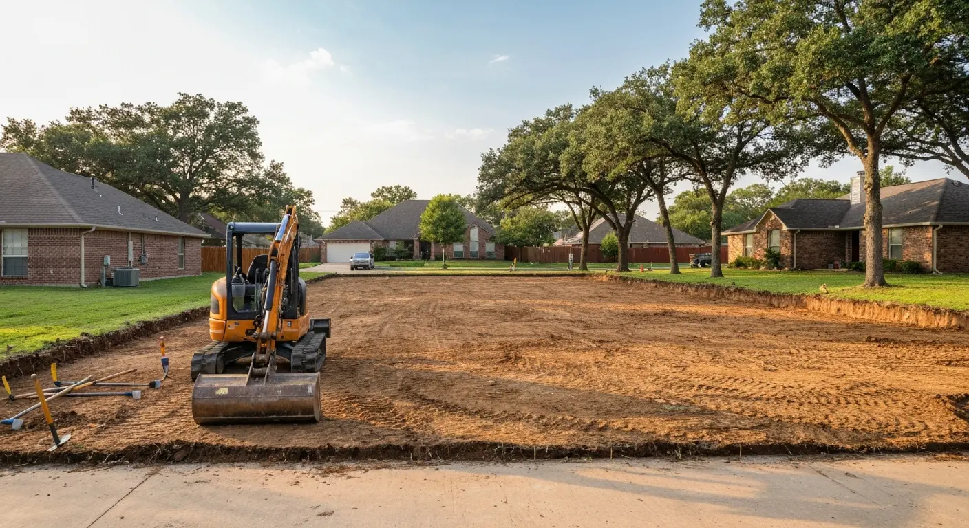 Residential lot clearing in Lewisville