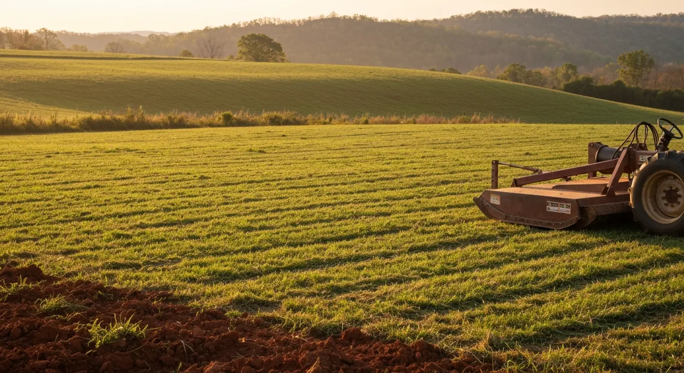 Field maintenance brush hogging