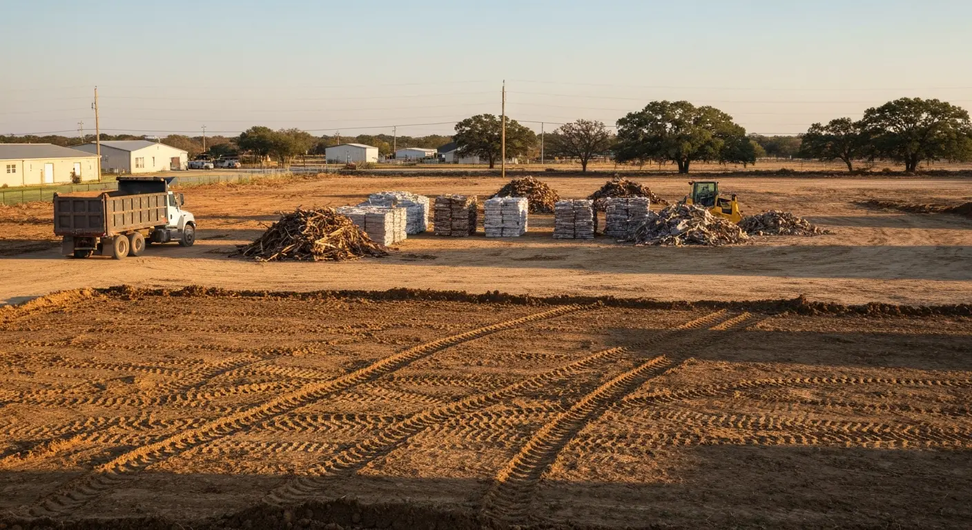 Traditional land clearing debris removal