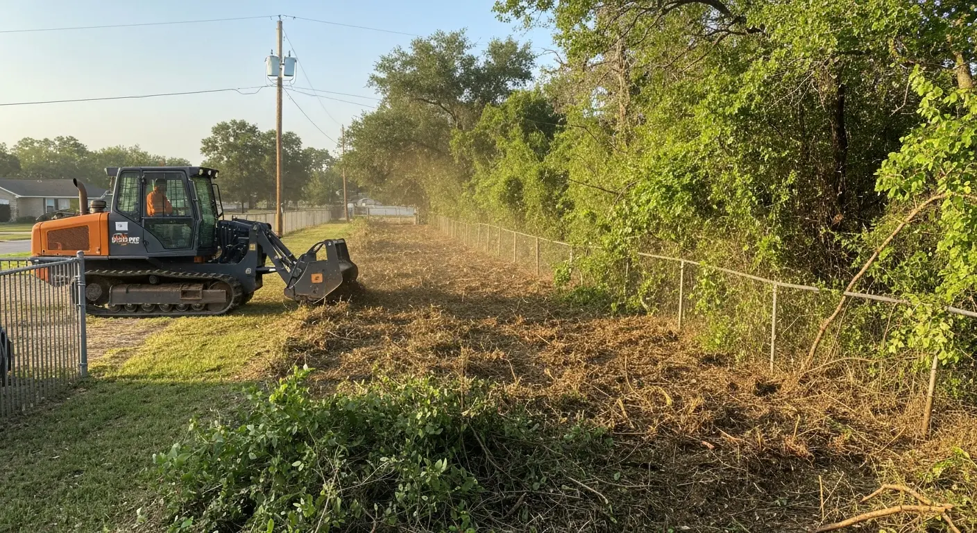 Forestry mulching equipment in action