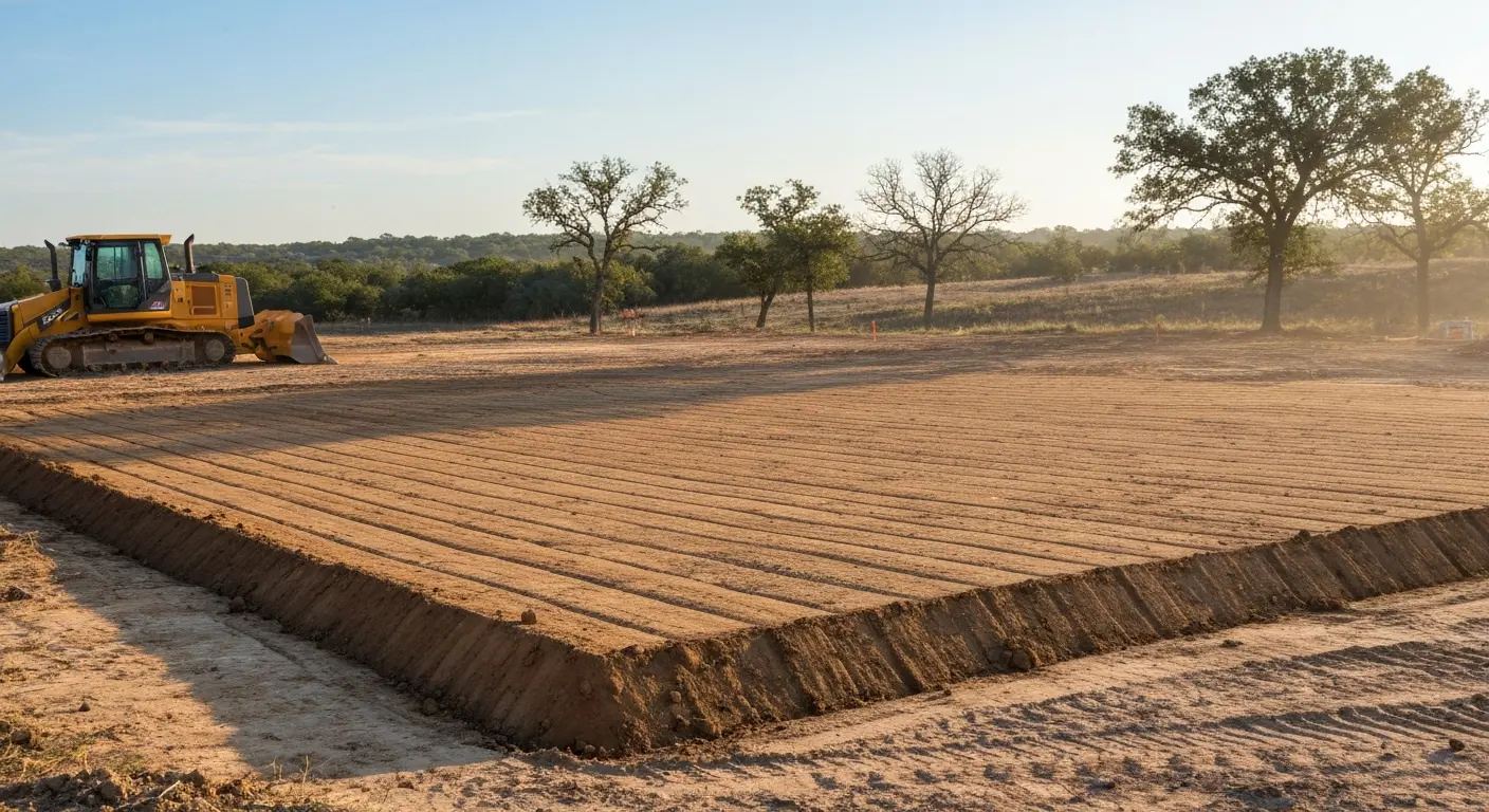 Site grading for construction