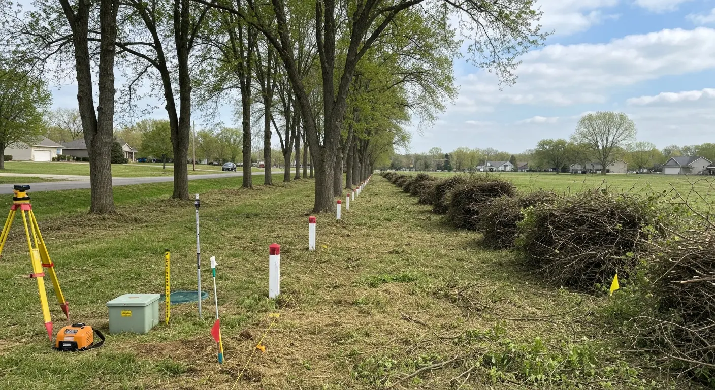 Right-of-way clearing for utility access