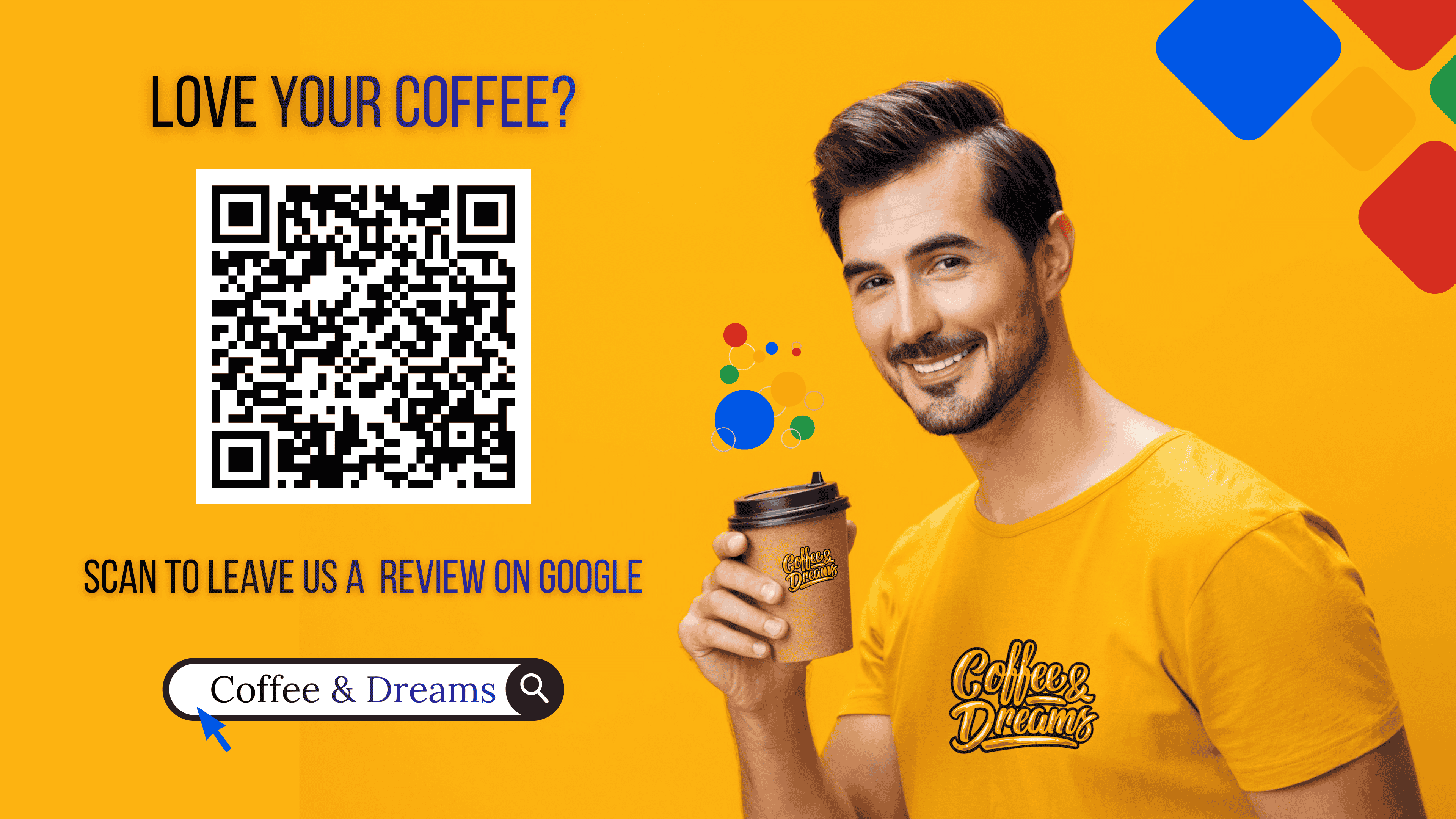Coffee & Dreams customer experience and Google review invitation on Gouger St, Adelaide