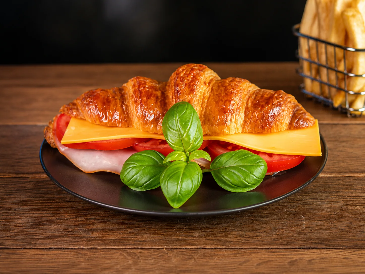 Ham and cheese croissant from Coffee & Dreams in Adelaide CBD.
