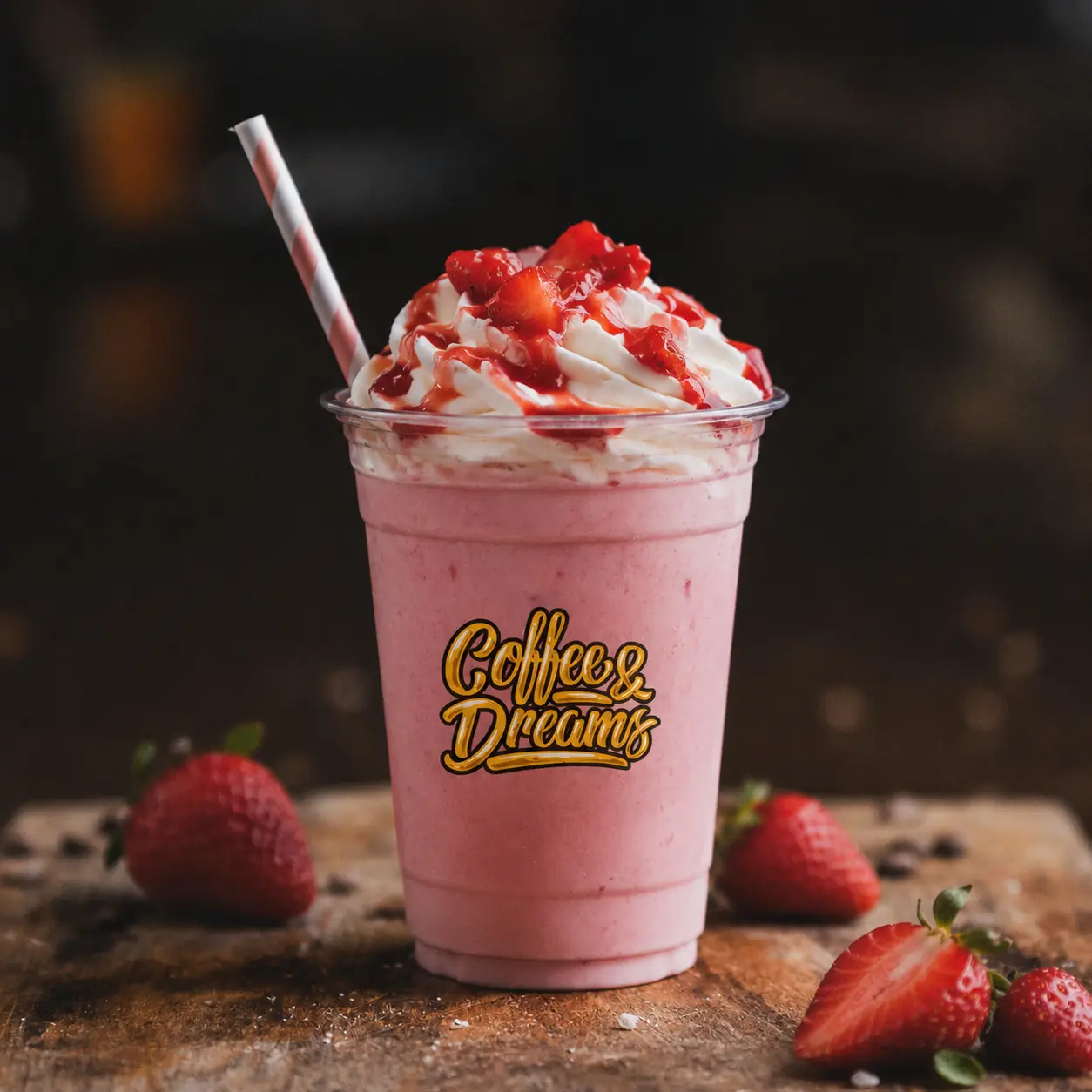 strawberry milkshake from Coffee & Dreams on Gouger Street, Adelaide.