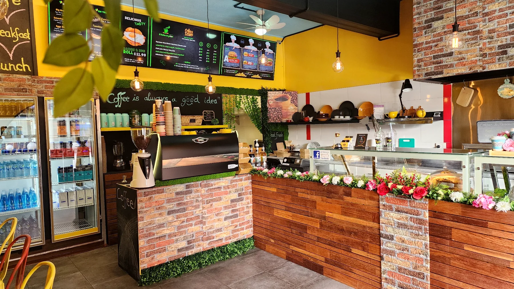Barista making coffee at Coffee & Dreams on Gouger Street, Adelaide.