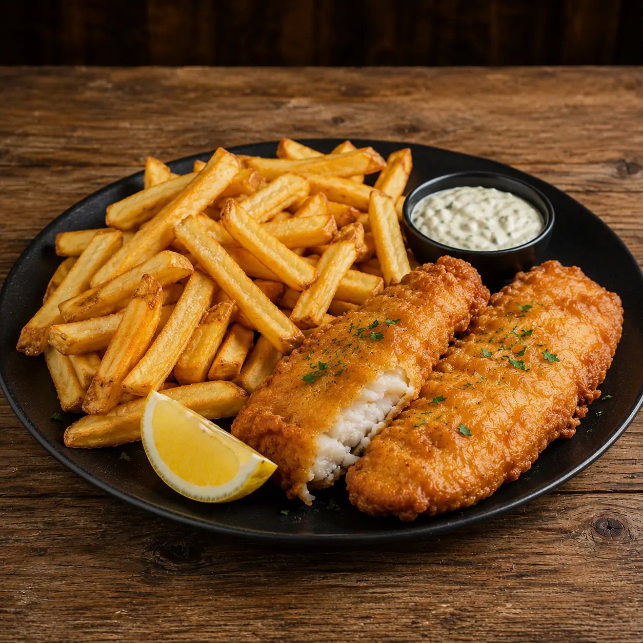 Fish and chips from Coffee & Dreams on Gouger St, Adelaide, served with crispy battered fish and hot chips.