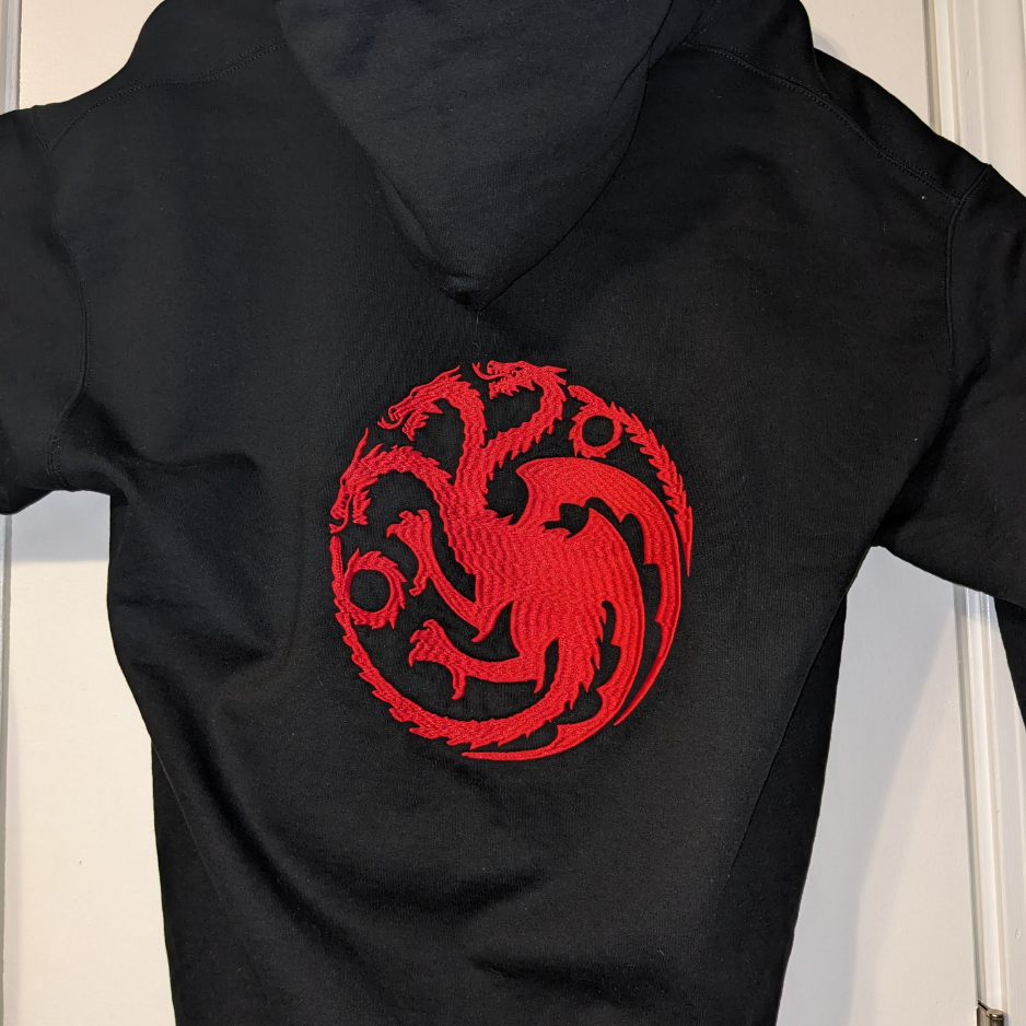 Embroidered logo apparel