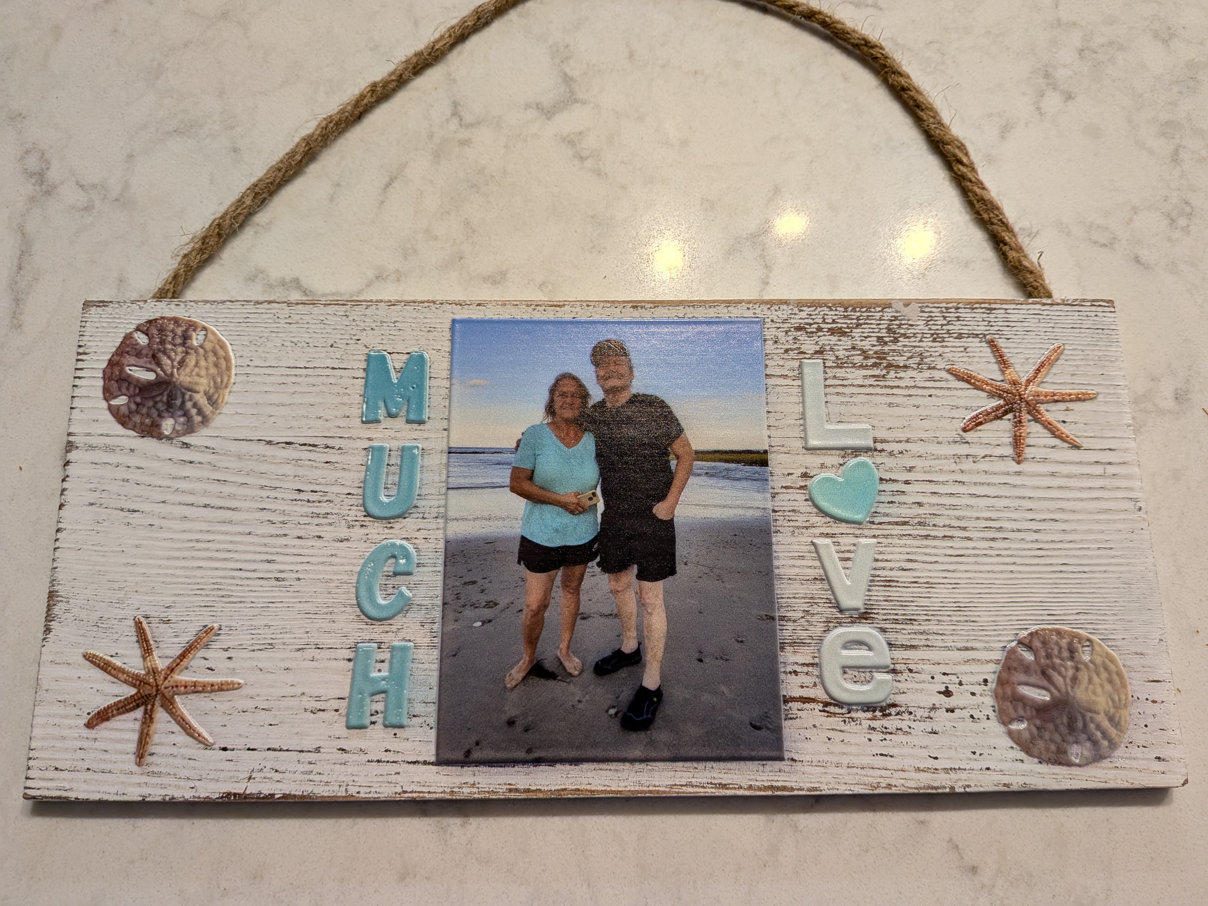 Personalized beach photo keepsake