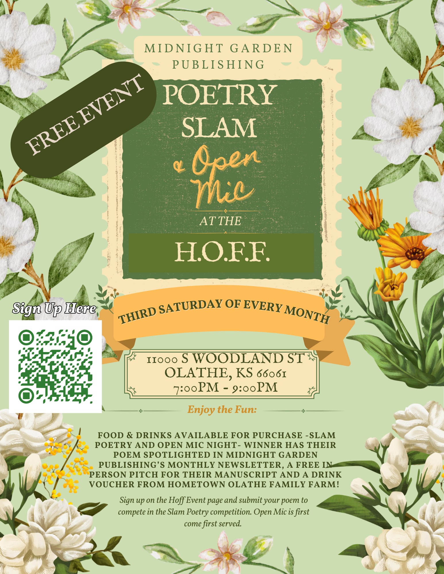 Slam Poetry & Open Mic Night at the HOFF