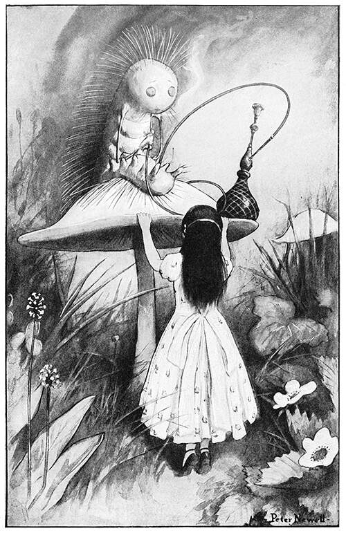 Alice and The Caterpillar in Alice's Adventures in Wonderland Alice and The Caterpillar in Alice's Adventures in Wonderland