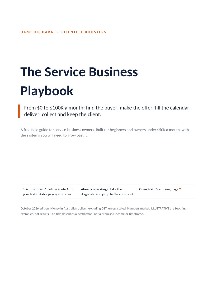 Cover of The Service Business Playbook by Dami Okedara