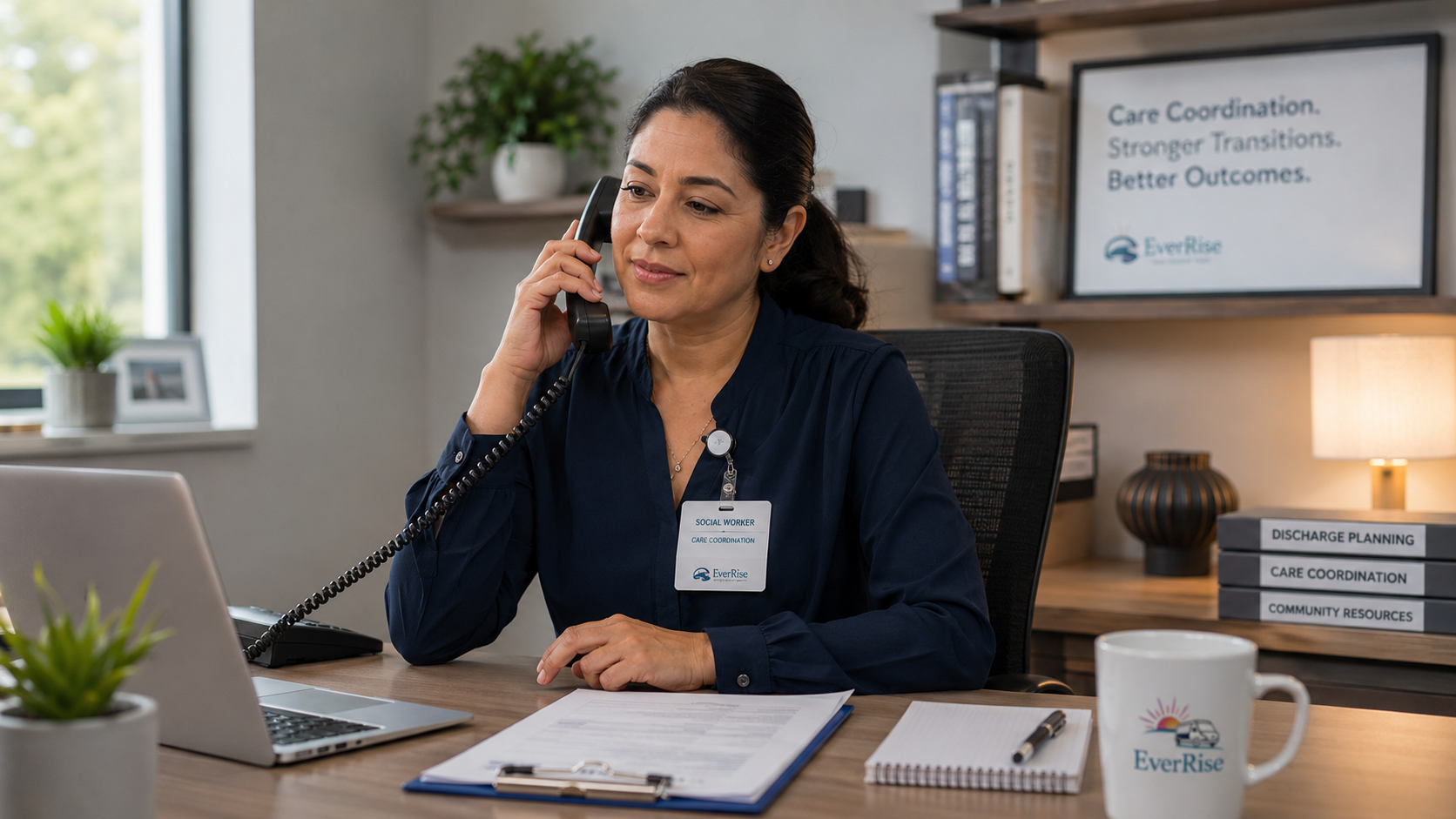 EverRise Care Solutions team coordinating transportation with a care partner