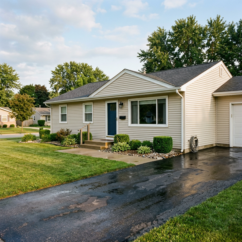 Home exterior after a professional house wash
