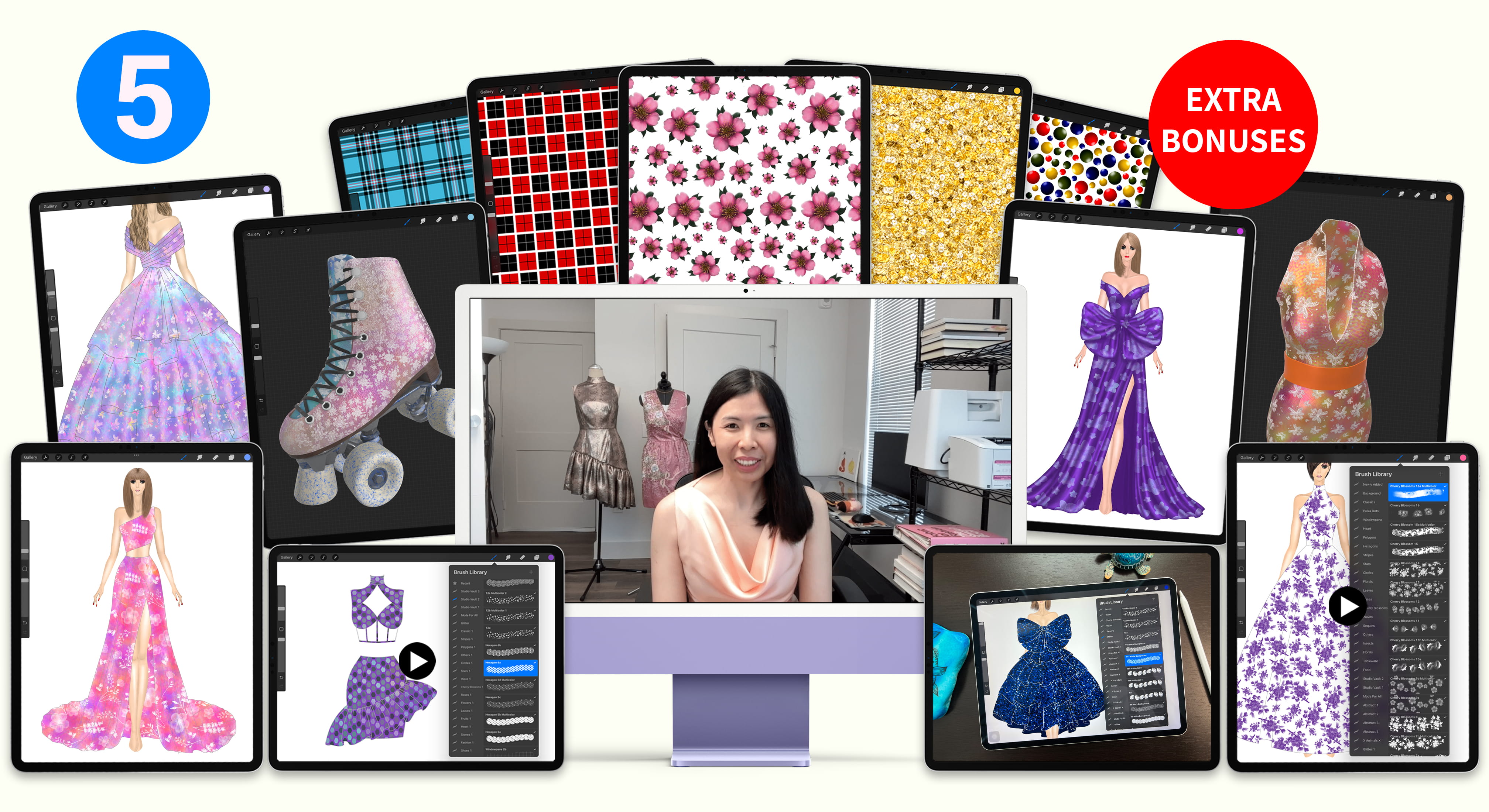 Create stunning fabric patterns in seconds — no drawing skills needed