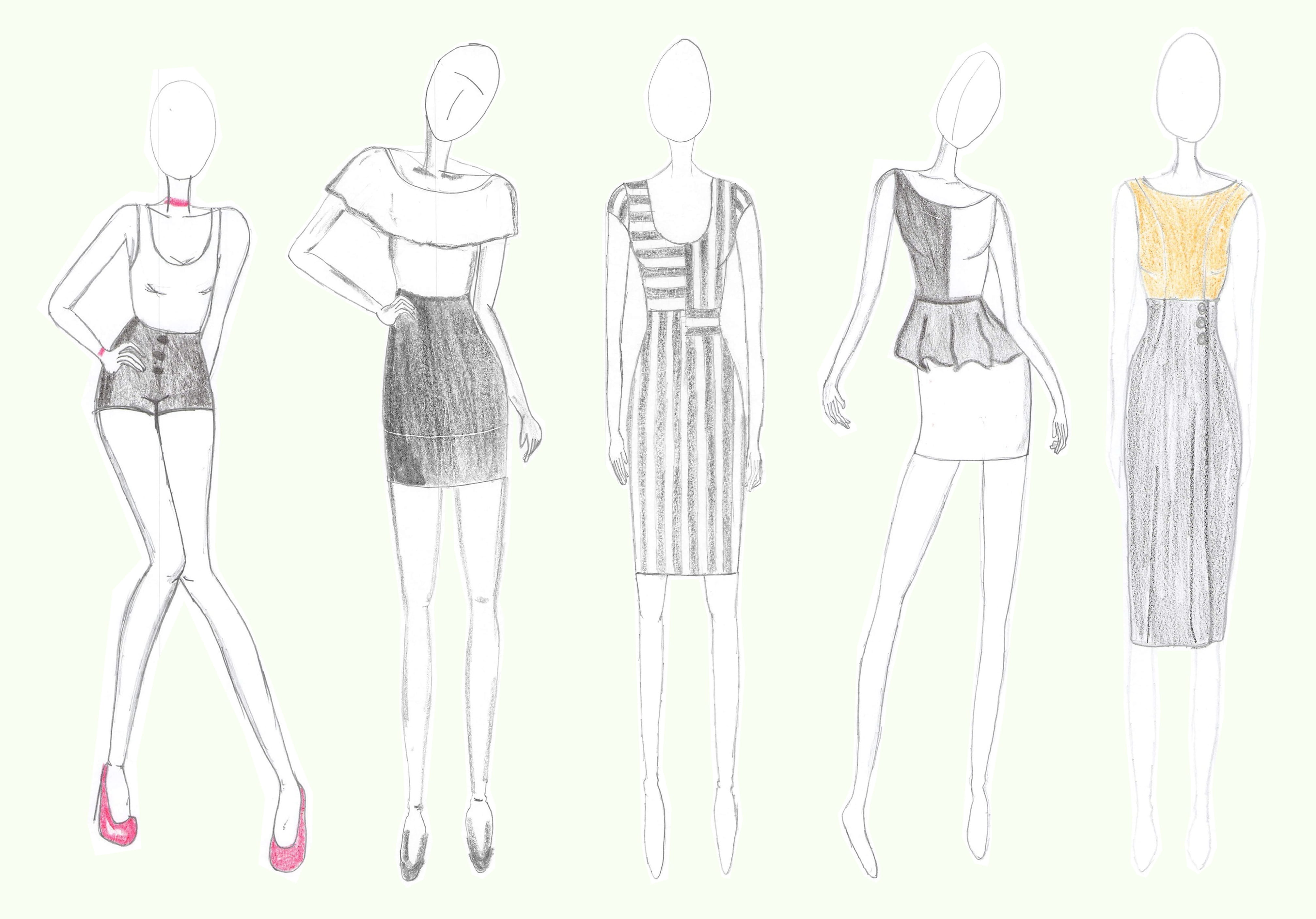 8-Step Guide to drawing beautiful Fashion Dresses Process - Moda For All - Before using figure templates