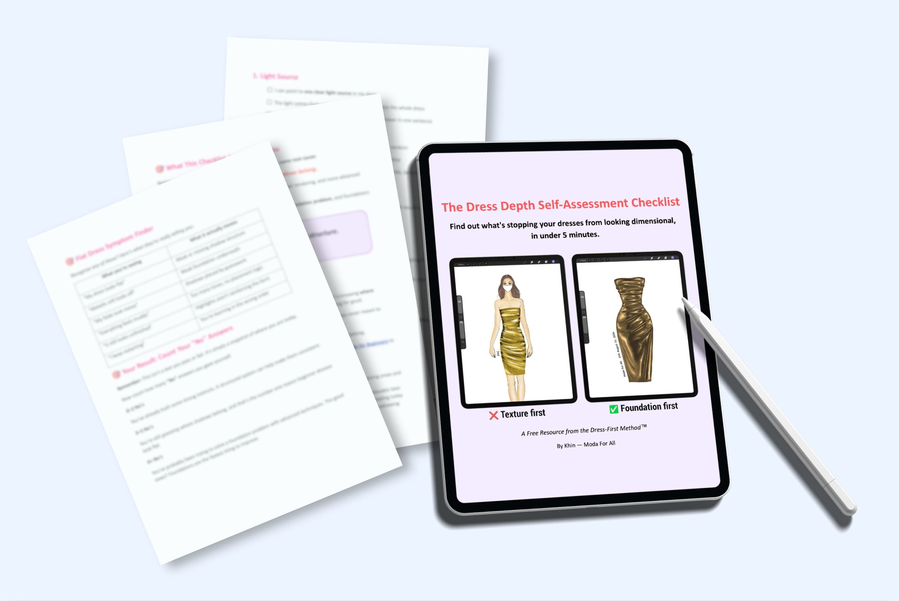 The Dress Depth Checklist, a free dress shading guide for beginner fashion illustration in Procreate The Dress Depth Checklist, a free dress shading guide for beginner fashion illustration in Procreate