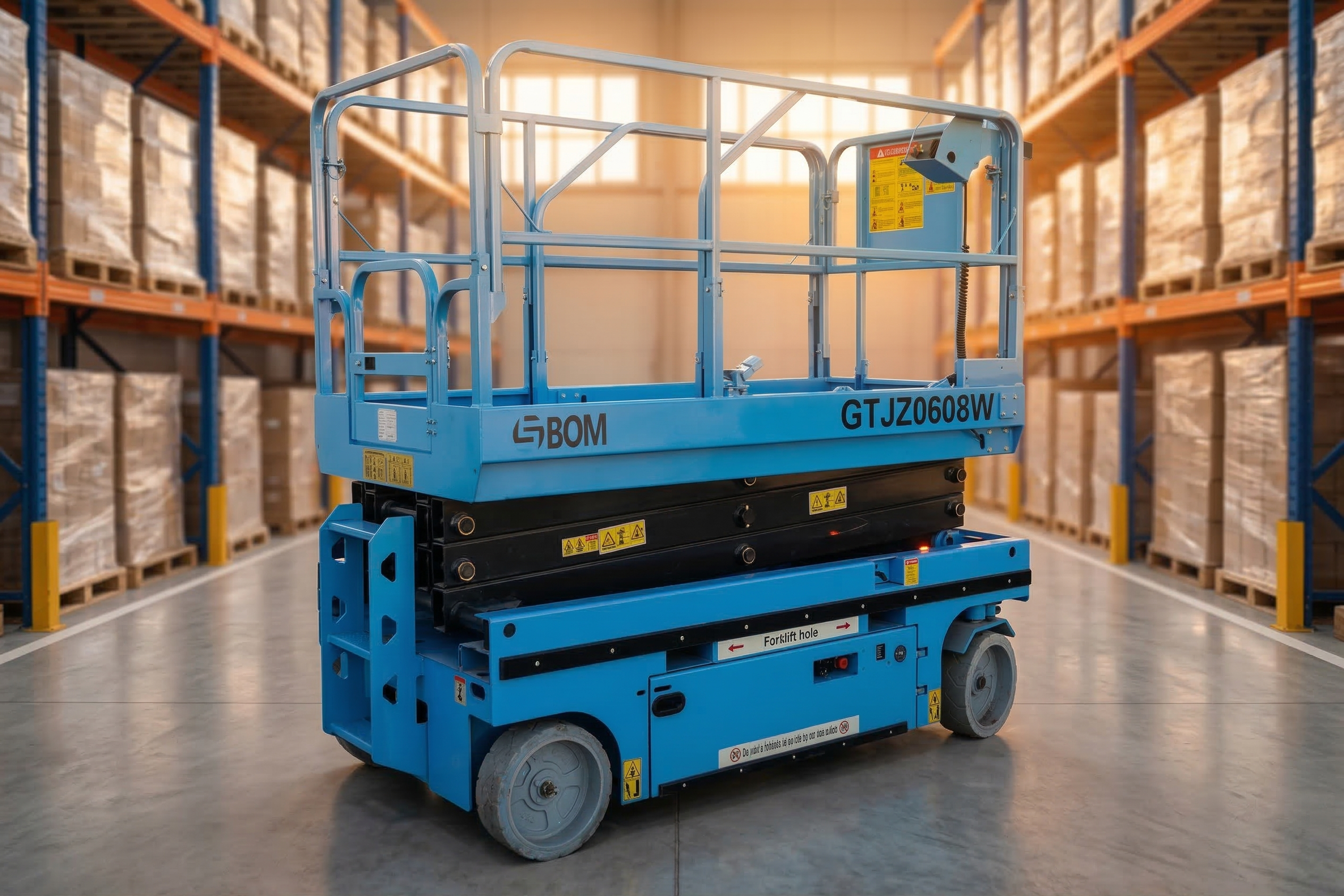 Elevador eléctrico GBOM para trabajos en altura en Hermosillo Sonora