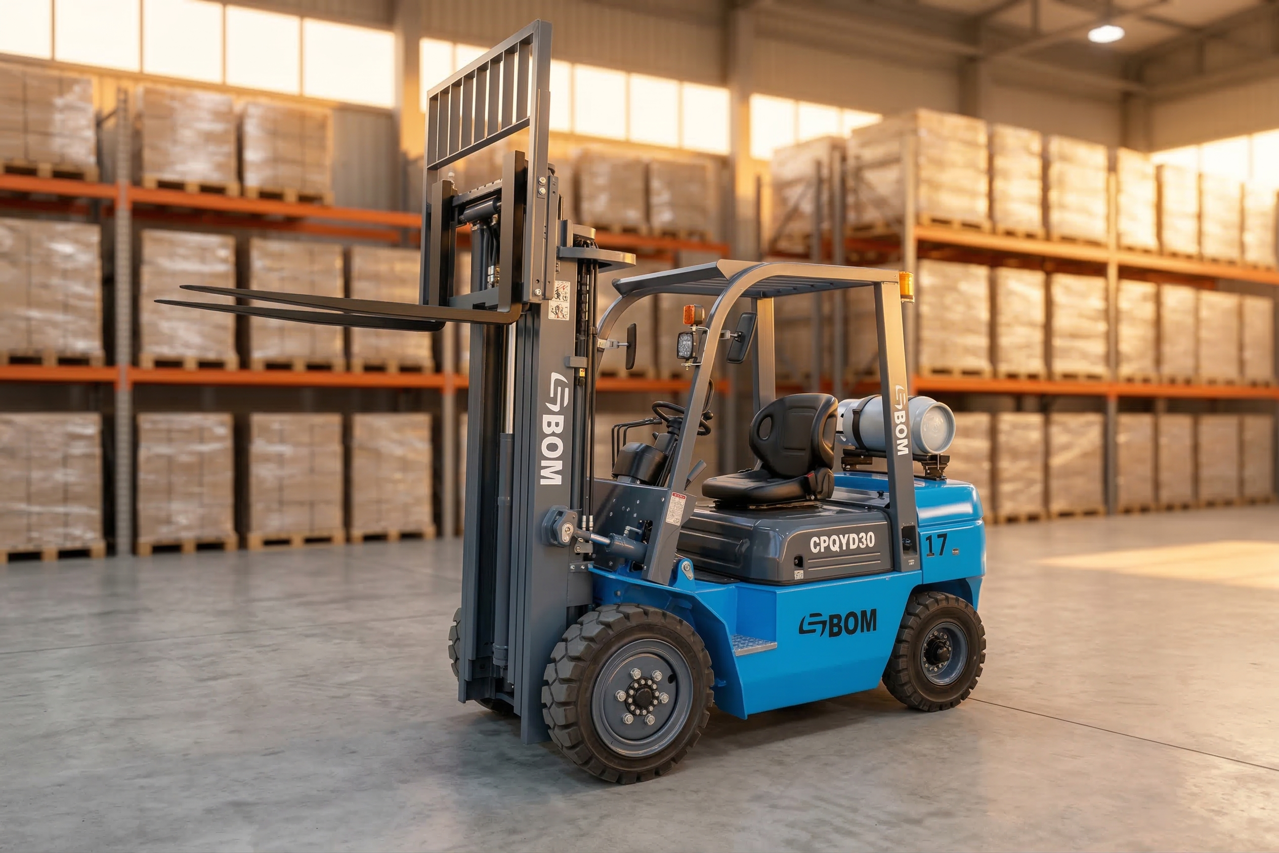 Montacargas GBOM 3 toneladas para uso industrial en Hermosillo