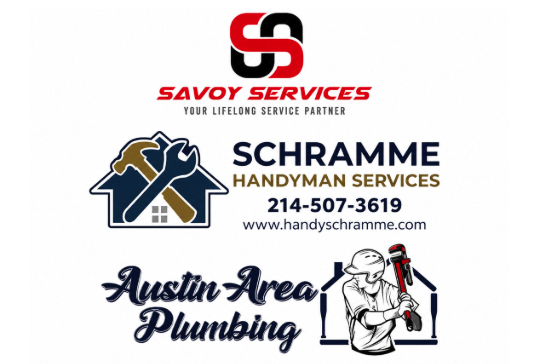 Schramme Handyman Services, Austin Area Plumbing, Dennis Damer, Savoy Services logo