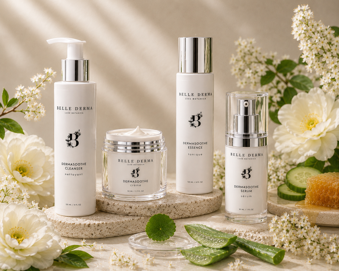 The full Belle Derma collection