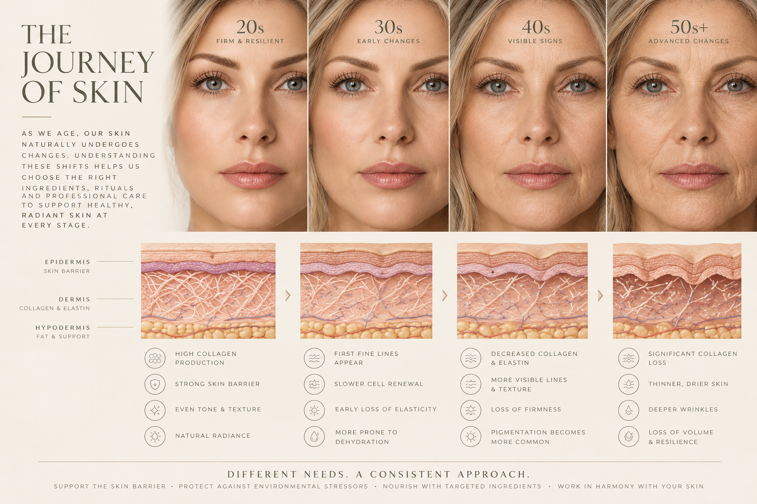 How skin changes over time — the Belle Derma map