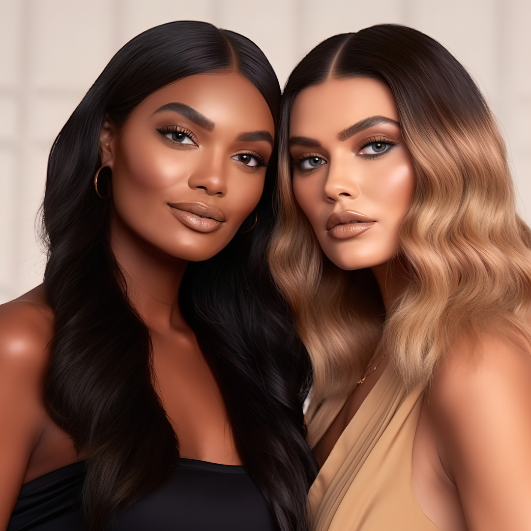 Black and white hair transformation