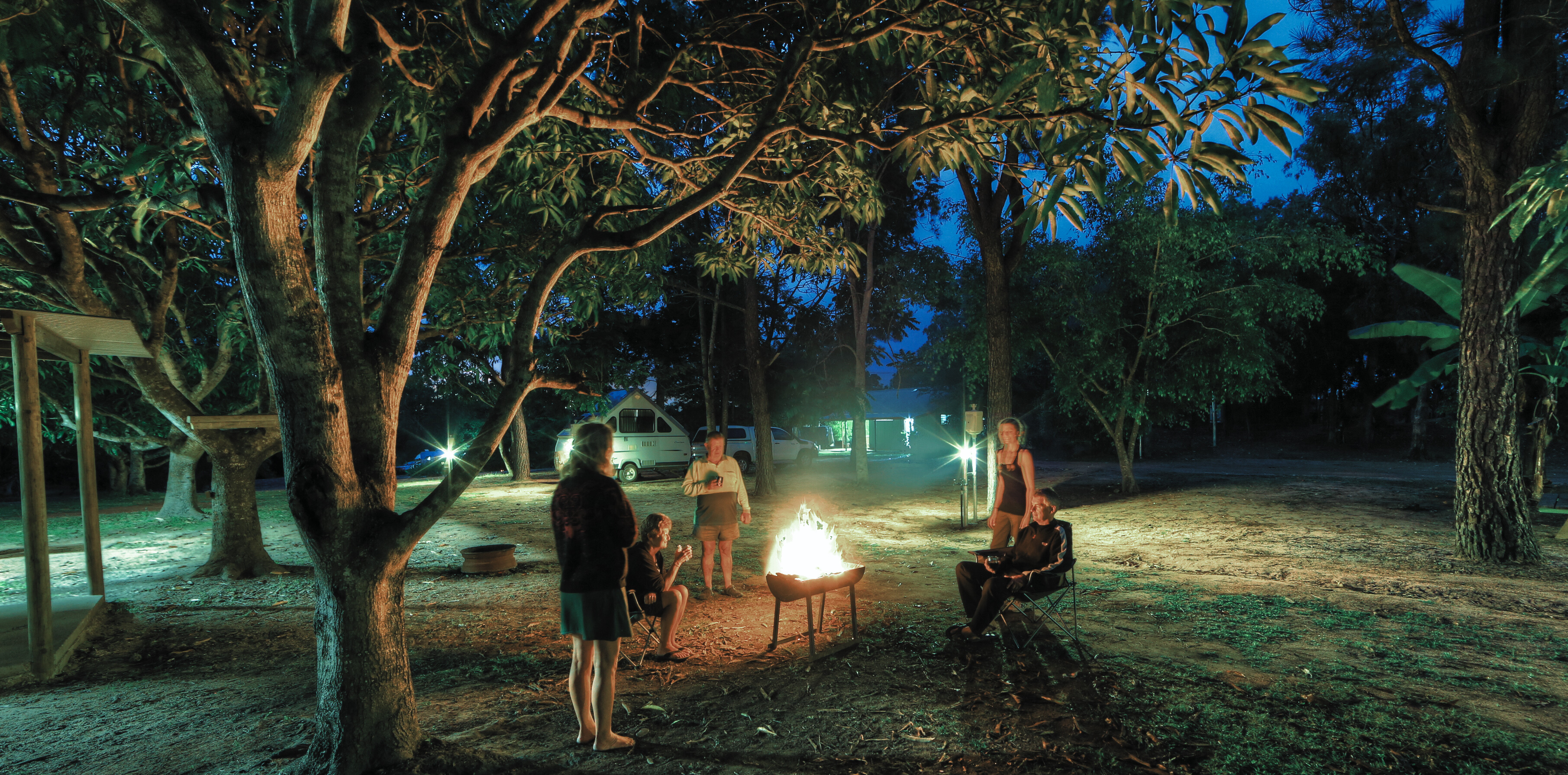 Caravans and campers at Granite Gorge campground
