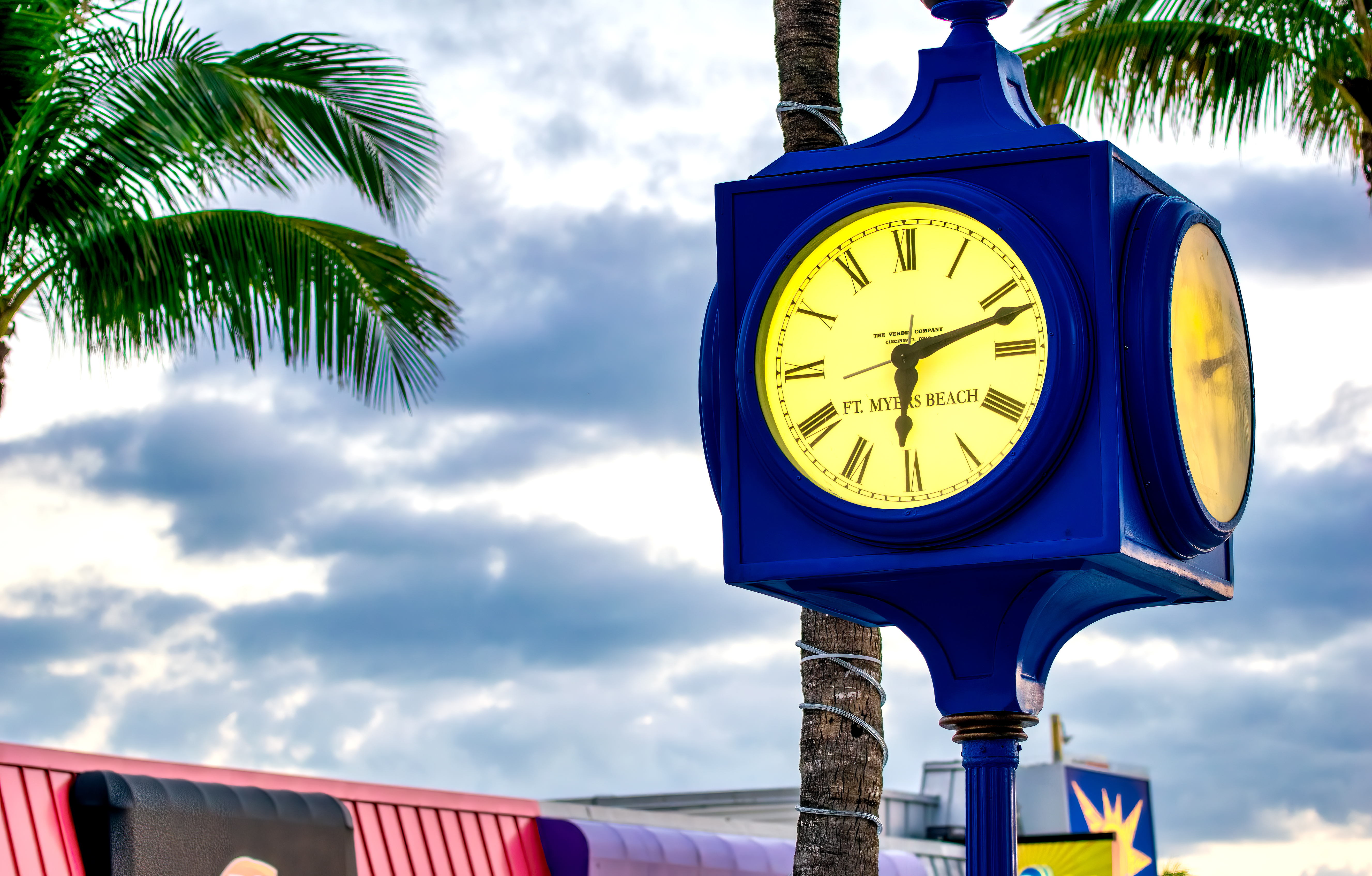 Times Square Fort Myers Beach pedestrian plaza and pier entrance