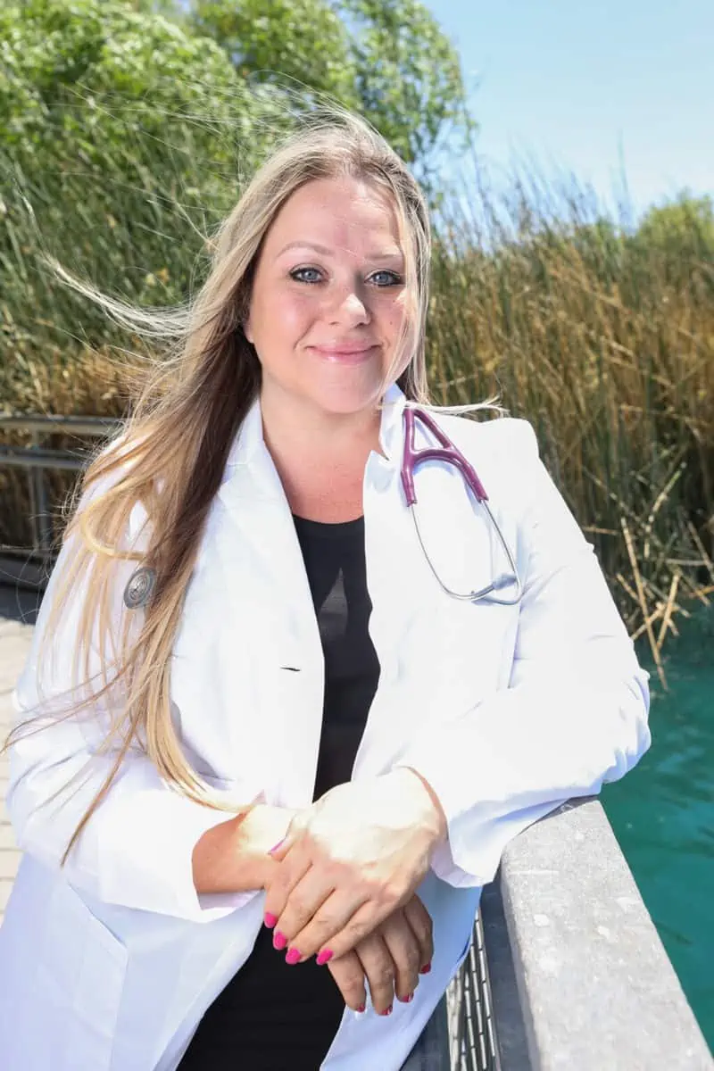 Holistic nurse Nikki outdoors.