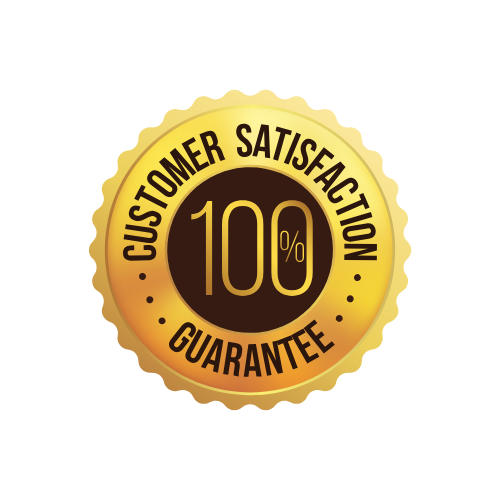 Gold seal with 100% Customer Satisfaction Guarantee.