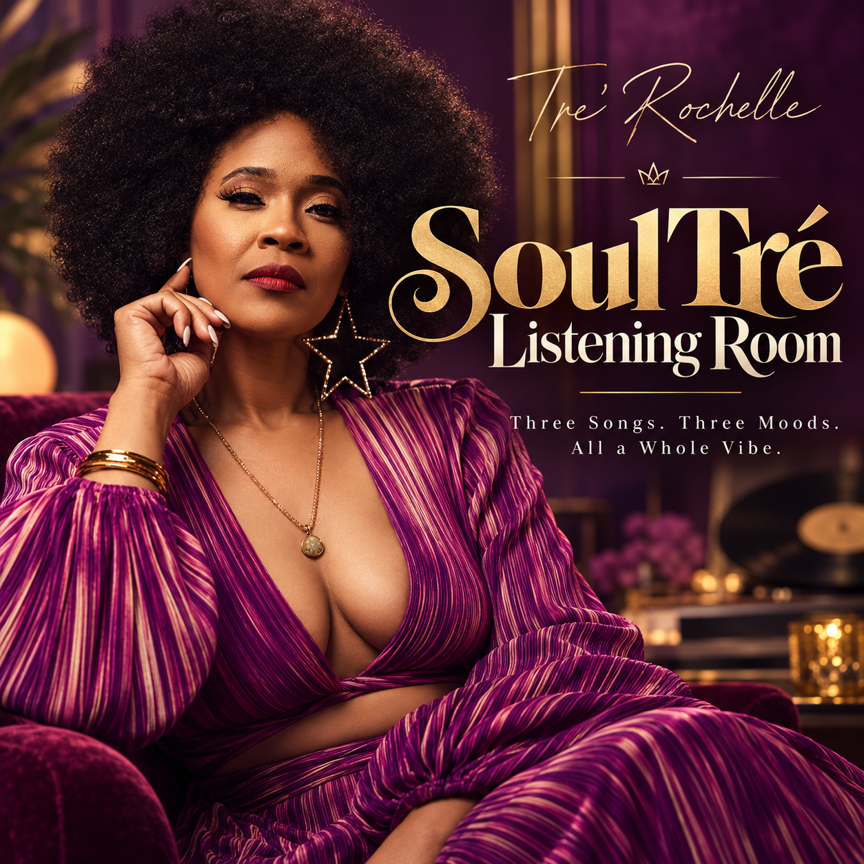 SoulTré Listening Room playlist cover featuring Tre’ Rochelle