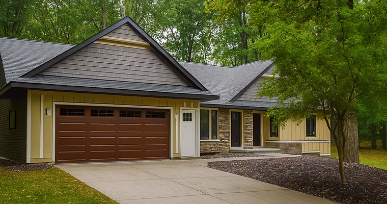 New home exterior, West Michigan