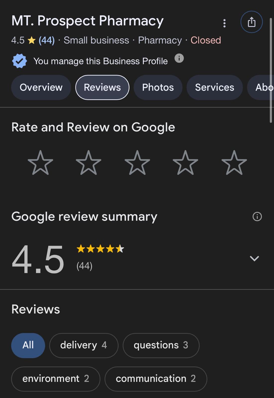 4.5 stars 44 reviews after