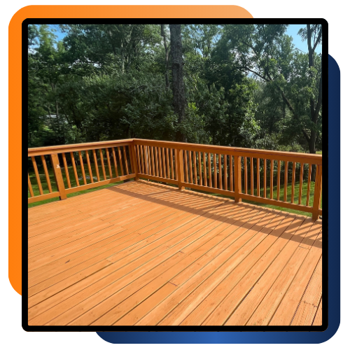 Pressure-treated deck installation ready for daily family use