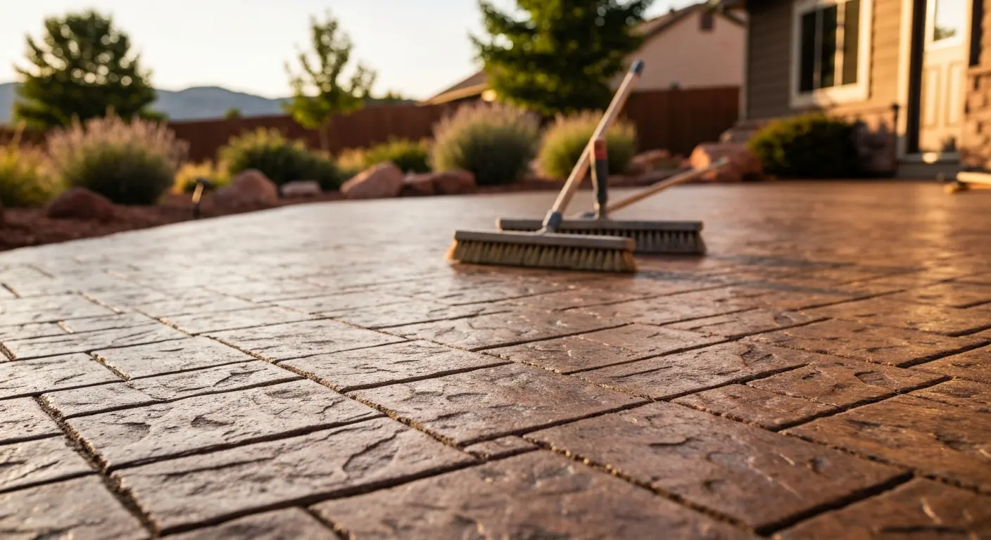 Concrete patio installation