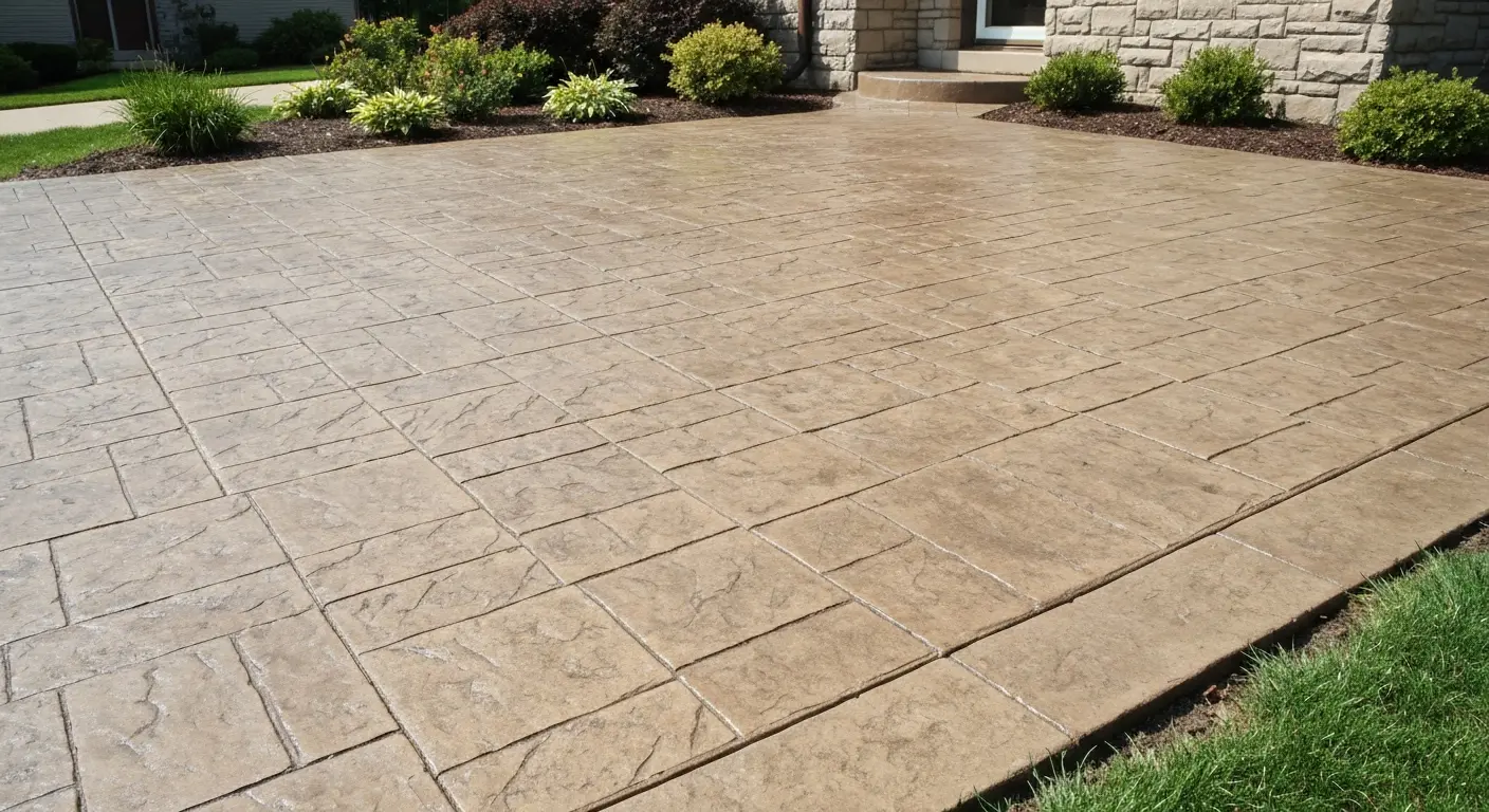 Stamped concrete patio in Gates Mills