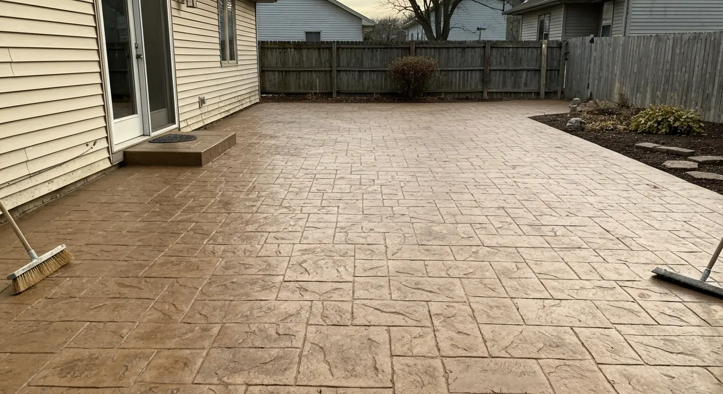 Decorative concrete patio