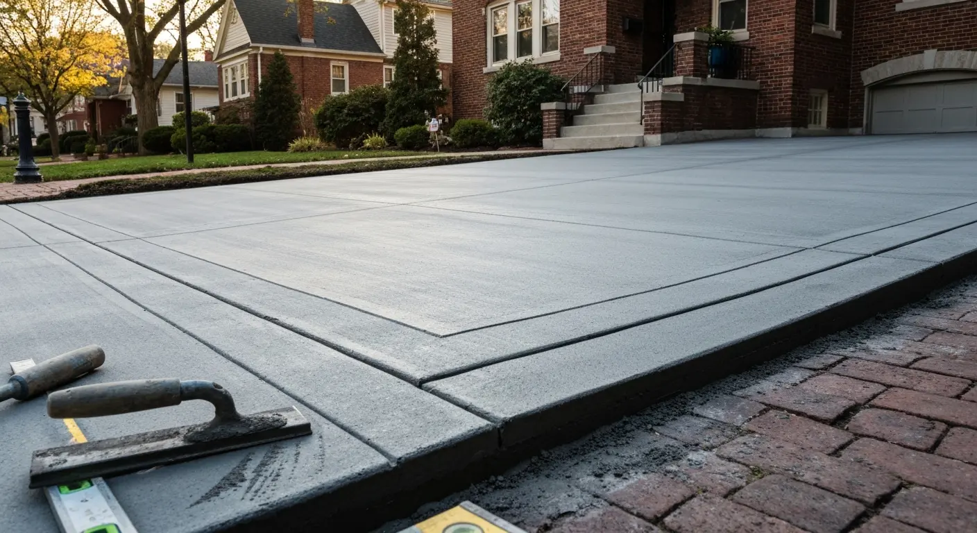 Concrete driveway in Cleveland