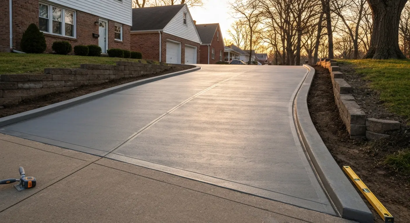 Concrete driveway project