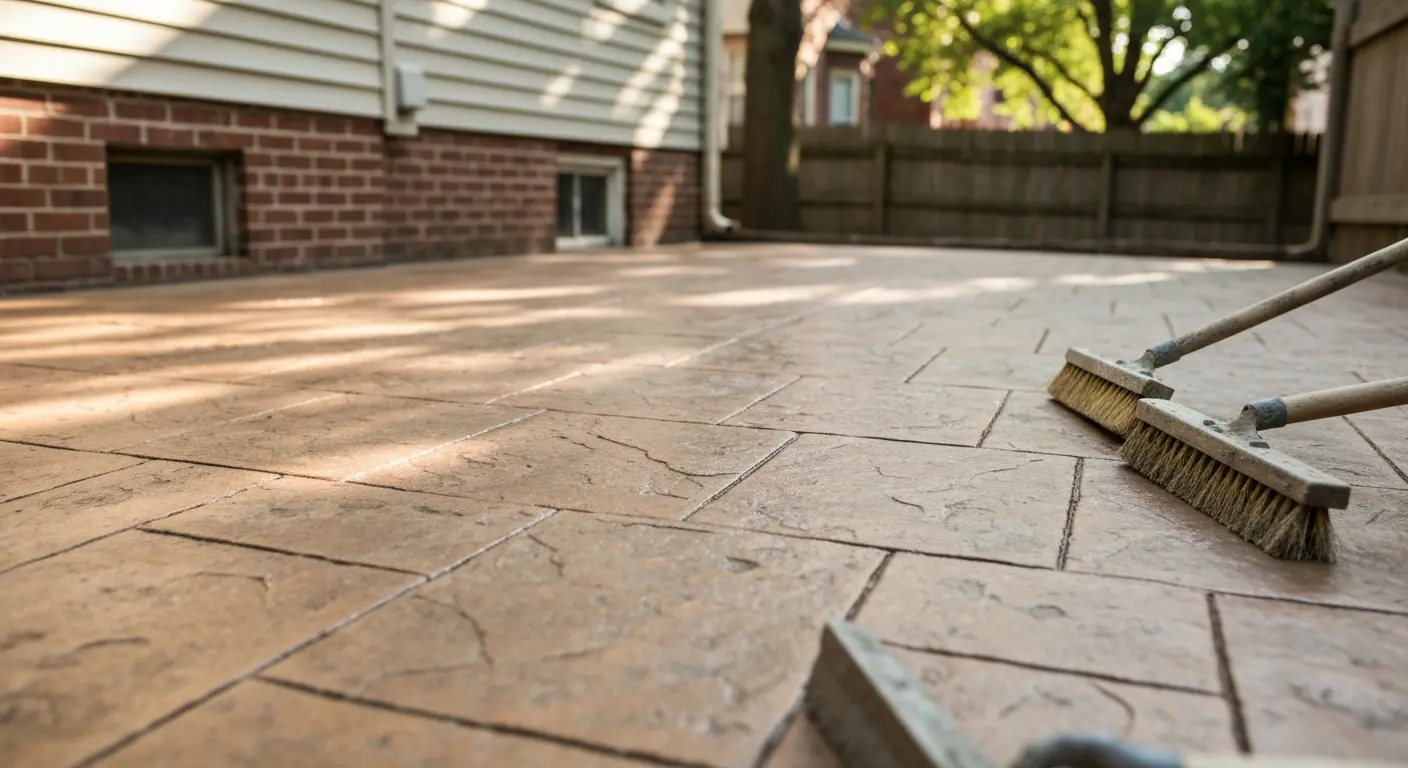 Concrete patio installation