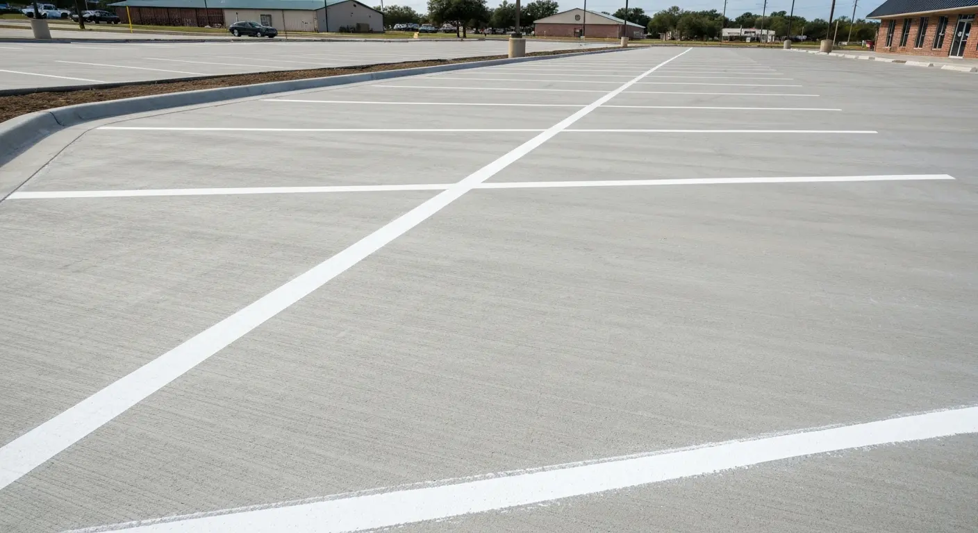 Commercial parking lot concrete